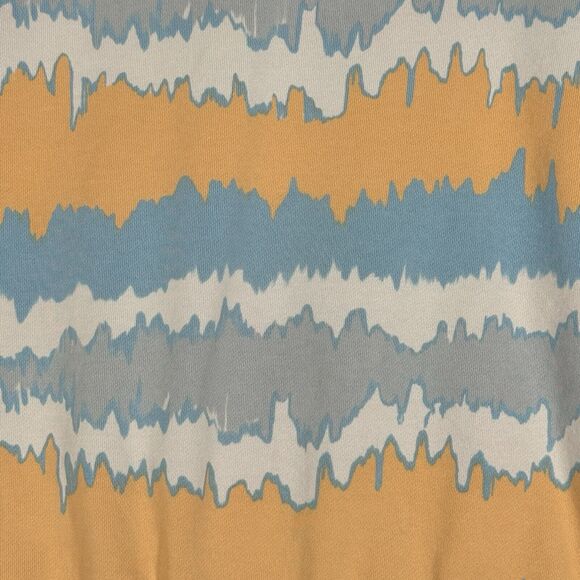 Adidas Adventure AOP Sweatshirt Men Medium Orange Blue Zig Zag Stripe Streetwear - Picture 6 of 12